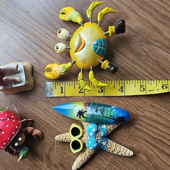 Beach Vacation Christmas Ornaments Lot of Qty 4 - Picture 2 of 11